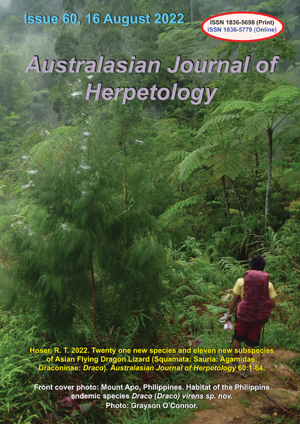 Australasian Journal of Herpetology Issue 60