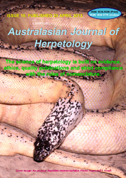 Australasian Journal of Herpetology Issue 18 Cover