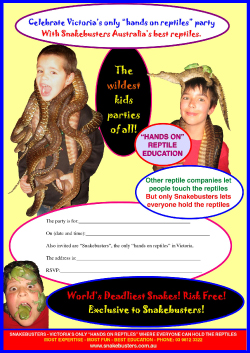 kid's reptile party Melbourne