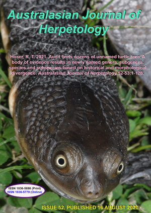 Australasian Journal of Herpetology Issue 52