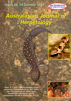 Australasian Journal of Herpetology Issue 54