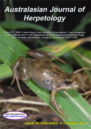 Australasian Journal of Herpetology Issue 50