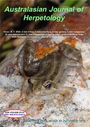 Australasian Journal of Herpetology Issue 50